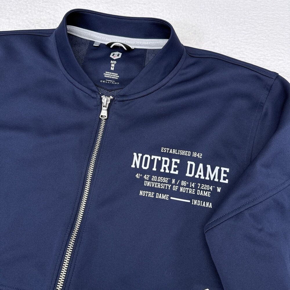 Notre Dame Fighting Irish Jacket Mens Size Medium Under Armour Celliant NCAA - Picture 3 of 9